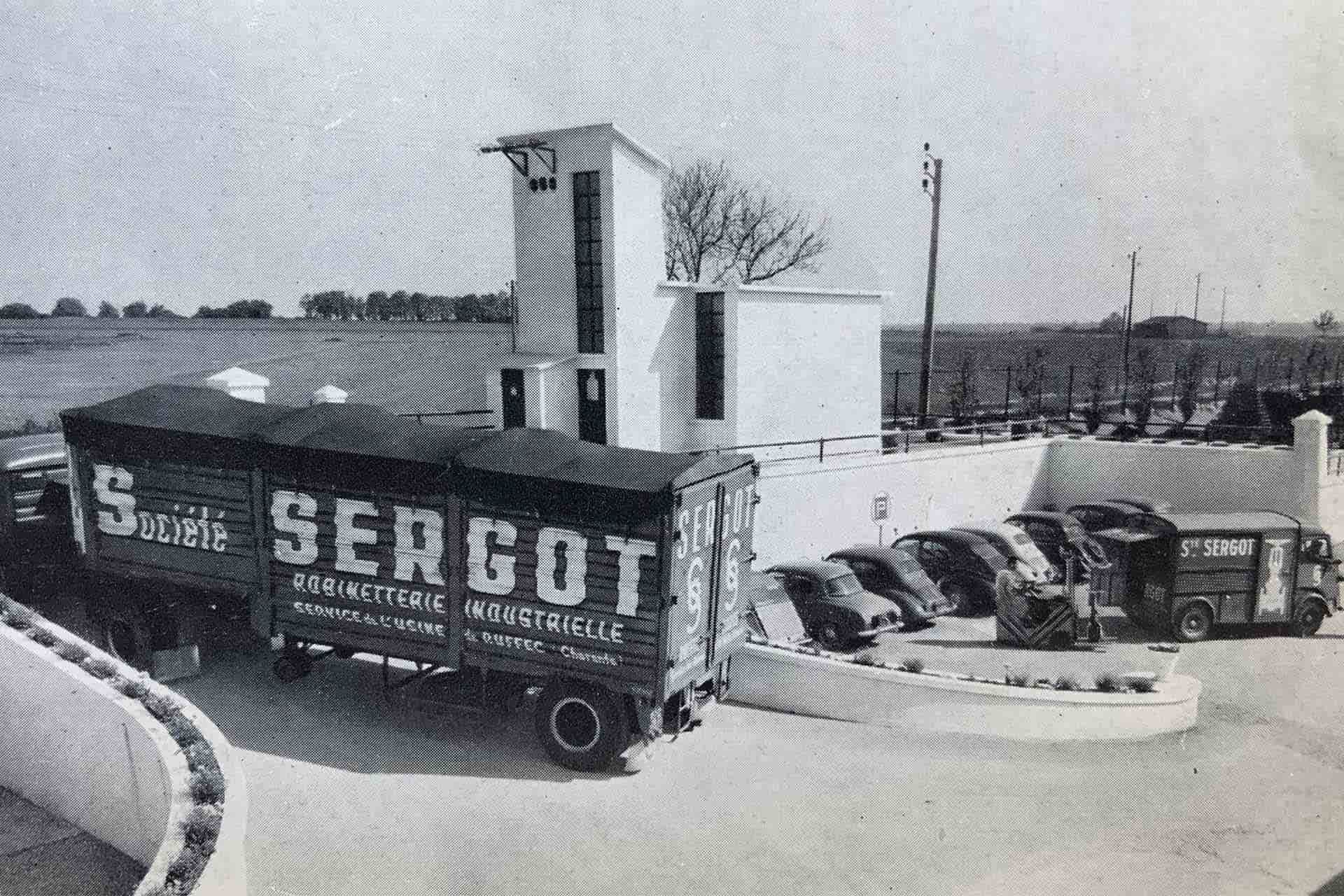 old photo of Sergot artisanal workshop
